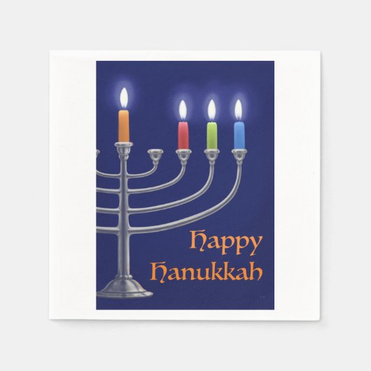 "Hanukkah Menorah." Servetten (Voorkant)