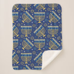 Hanukkah Menorah Sherpa Blanket Sherpa Deken<br><div class="desc">Een mooie,  warme en luie hanukkah deken voor de hele familie. Beschikbaar in 3 maten.</div>