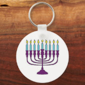 Hanukkah Menorah Sleutelhanger (Voorkant)