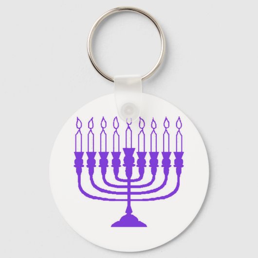 Hanukkah Menorah Sleutelhanger (Voorkant)