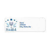 Hanukkah Menorah star Etiket (Voorkant)