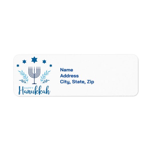 Hanukkah Menorah star Etiket (Voorkant)