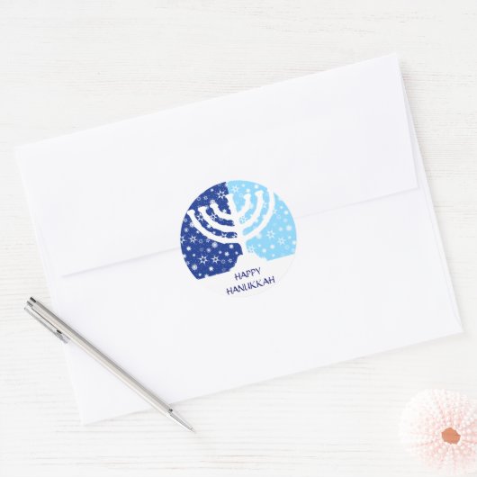 Hanukkah Menorah Sticker (Envelop)