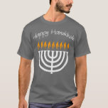 Hanukkah Menorah T-shirt Chanukah Candles Jewish H<br><div class="desc">Hanukkah Menorah T-shirt Chanukah Candles Jewish Holiday T-shirt .</div>