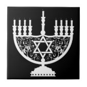 Hanukkah Menorah Tegeltje (Voorkant)