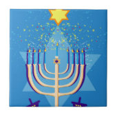 hanukkah menorah tegeltje (Voorkant)