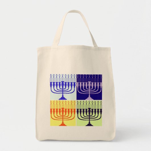 Hanukkah Menorah Tote Bag (Voorkant)