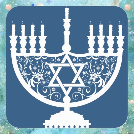 Hanukkah Menorah Vierkante Sticker