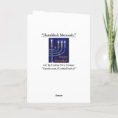 "Hanukkah Menorah." Wenskaart Kaart (Achterkant)