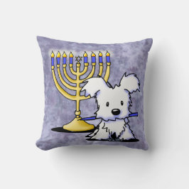 Hanukkah Menorah Westie Kussen