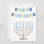 Hanukkah Menorah with Candles and Traditional Item Feestdagenkaart (Voorkant)