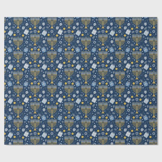 Hanukkah Menorah Wrapping Paper Cadeaupapier (Vlak)