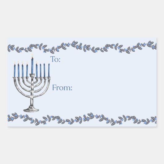 Hanukkah Menorahen Sticker (Voorkant)