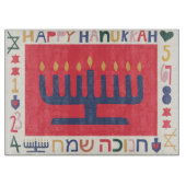 Hanukkah Menorahs and Stars Snijplank (Voorkant)