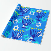 Hanukkah Menorahs Cadeaupapier (Uitgerold)