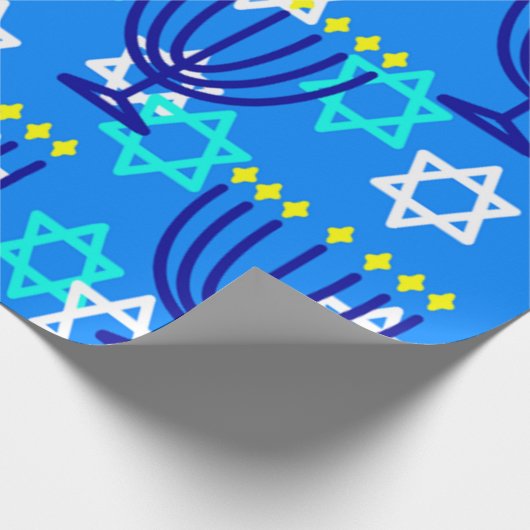 Hanukkah Menorahs Cadeaupapier (Hoek)