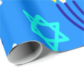 Hanukkah Menorahs Cadeaupapier (Rol Hoek)