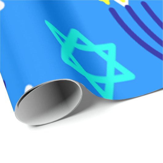 Hanukkah Menorahs Cadeaupapier (Rol Hoek)