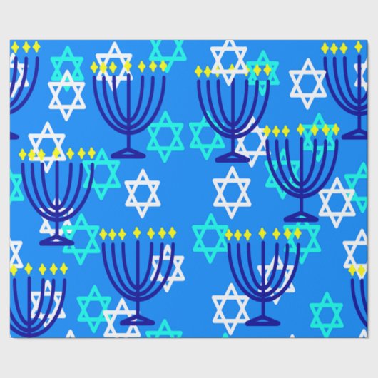 Hanukkah Menorahs Cadeaupapier (Zoom)