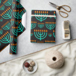Hanukkah Menorahs Cadeaupapier<br><div class="desc">Een feestmaal op het weblog Lights Menorah Wrapping Paper for Hanukkah Gifts</div>