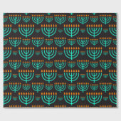 Hanukkah Menorahs Cadeaupapier (Vlak)