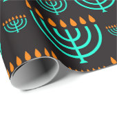 Hanukkah Menorahs Cadeaupapier (Rol Hoek)