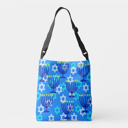 Hanukkah Menorahs Crossbody Tas (Achterkant)