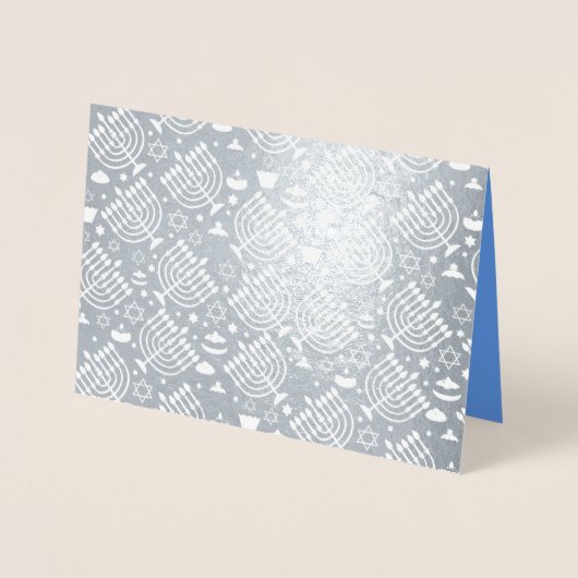 Hanukkah Menorahs Folie Kaarten (Voorkant)