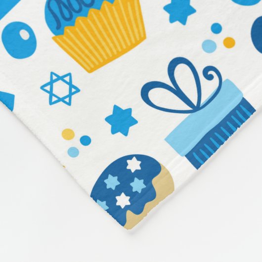 Hanukkah Menorahs Gepersonaliseerd Fleece Deken (Hoek)