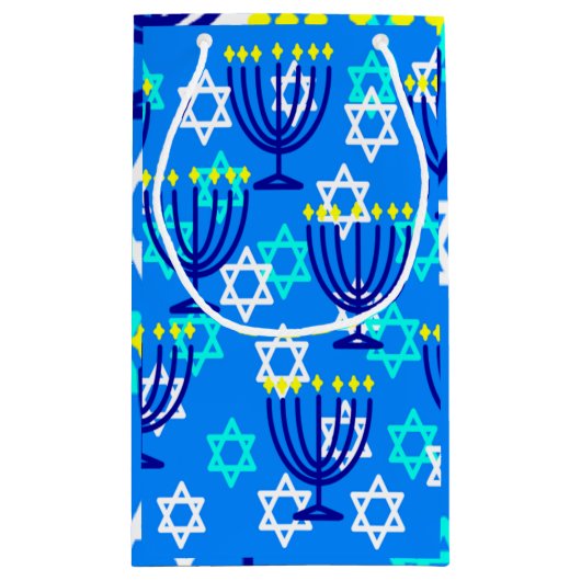 Hanukkah Menorahs Klein Cadeauzakje (Achterkant)
