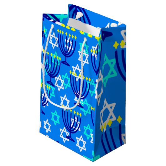 Hanukkah Menorahs Klein Cadeauzakje (Achterkant Gekanteld)