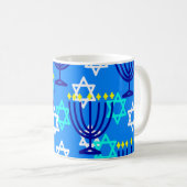 Hanukkah Menorahs Koffiemok (Voorkant rechts)