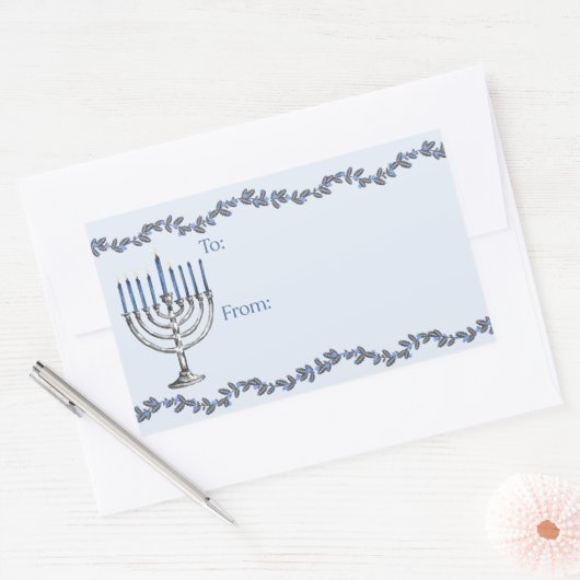 Hanukkah Menorahs Sticker (Envelop)