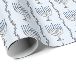 Hanukkah Menorahs Wrapping Paper Cadeaupapier