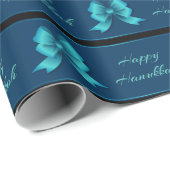 Hanukkah Metallic Bows & Stripes Cadeaupapier (Rol Hoek)