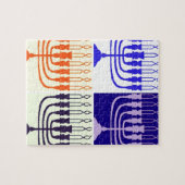 Hanukkah Minorah Legpuzzel (Horizontaal)