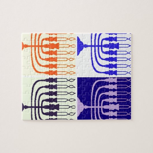 Hanukkah Minorah Legpuzzel (Horizontaal)