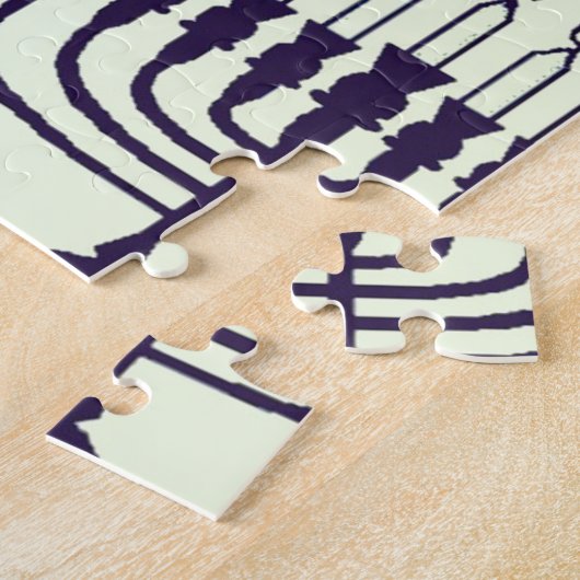 Hanukkah Minorah Legpuzzel (Zijkant)