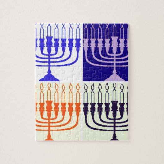 Hanukkah Minorah Legpuzzel (Verticaal)