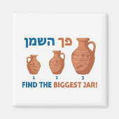 Hanukkah "Miracle of Oil" Size Comparison Game Magneet (Voorkant)