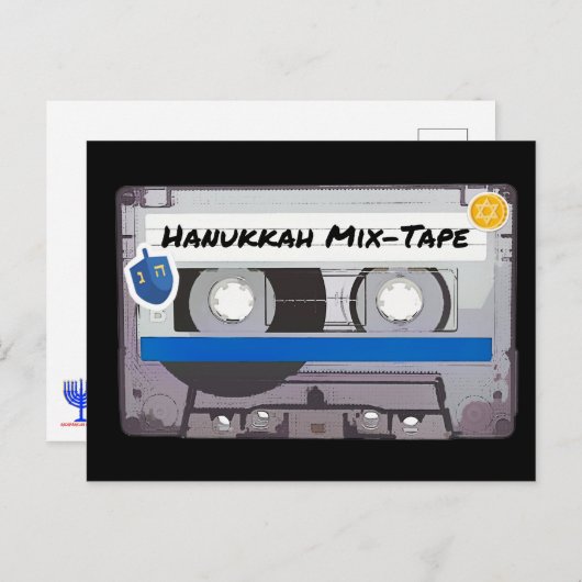 Hanukkah Mix-Tape Briefkaart (Voorkant / Achterkant)