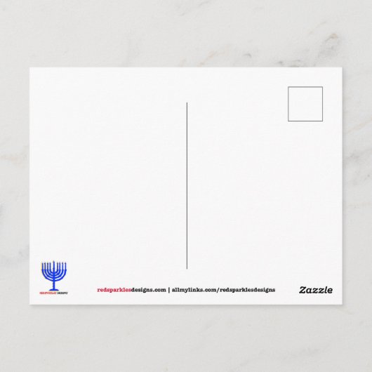 Hanukkah Mix-Tape Briefkaart (Achterkant)