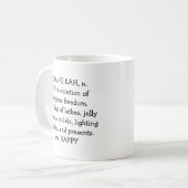 Hanukkah Mok humoriseert de optie (Voorkant links)