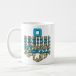Hanukkah Mok "O Dreidel Dreidel Dreidel.."<br><div class="desc">Blauwe en gouden Chanoeka mok. "O Dreidel Dreidel Dreidel Nu Dreidel We zullen spelen" Chanoeka Mok. Personaliseer door te verwijderen, "Happy Chanukah, Bubbie! Love, Amy & Jason", kies dan uw favoriete lettertypestijl, -grootte, -kleur en -bewoordingen om uw mok te personaliseren! Creëer Een simpel geschenk door wat lekkers aan de mok...</div>