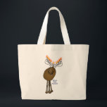 Hanukkah mose! grote tote bag<br><div class="desc">Deze kleine cartoon-Majoe Menorah wil je een Moosed Happy Hanukkah toewensen.</div>