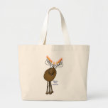 Hanukkah mose! grote tote bag<br><div class="desc">Deze kleine cartoon-Majoe Menorah wil je een Moosed Happy Hanukkah toewensen.</div>