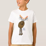 Hanukkah mose! t-shirt<br><div class="desc">Deze kleine cartoon-Majoe Menorah wil je een Moosed Happy Hanukkah toewensen.</div>