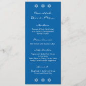 Hanukkah Motif blauw menu (Voorkant)