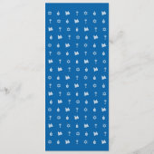 Hanukkah Motif blauw menu (Achterkant)