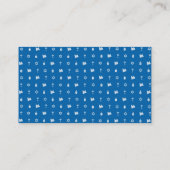 Hanukkah Motif blue Place Card Plaatskaartje (Achterkant)